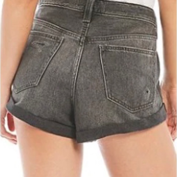 Free People Distressed Button Fly Shorts - Picture 4 of 4